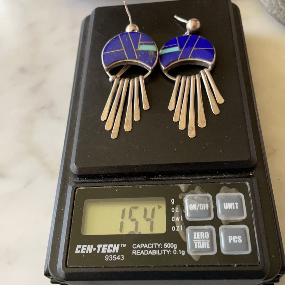 Zora Joe & Calvin Begay Navajo Vintage Native American Earrings - Picture 10 of 13